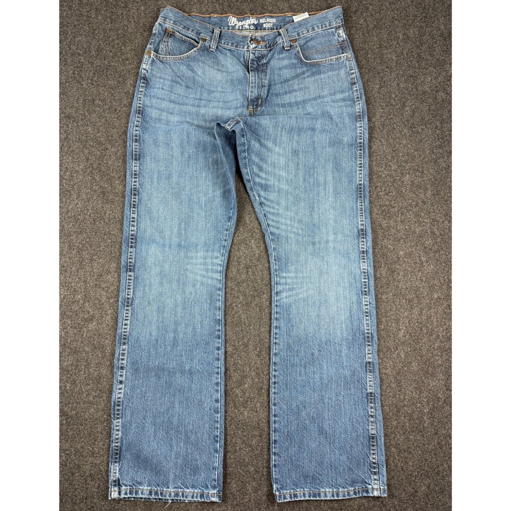 Wrangler Retro Relaxed Boot Jeans Mens 36x34 (34x33) Medium Blue Denim 10WRT20TB